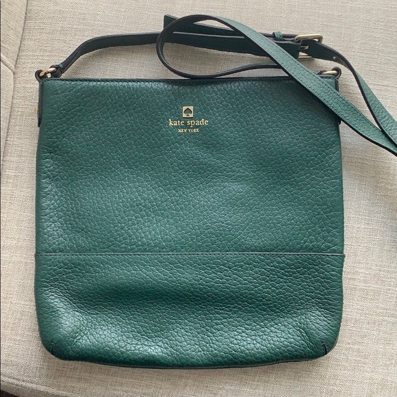 kate spade Handbags - Kate Spade green leather crossbody